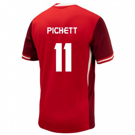 Kandiny Uomo Maglia Canada Victoria Pickett #11 Rosso Kit Gara Home 24-26 Maglietta