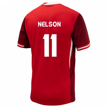 Kandiny Uomo Maglia Canada Jayden Nelson #11 Rosso Kit Gara Home 24-26 Maglietta