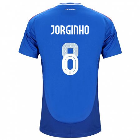 Kandiny Heren Italië Jorginho #8 Blauw Thuisshirt Thuistenue 24-26 T-Shirt België