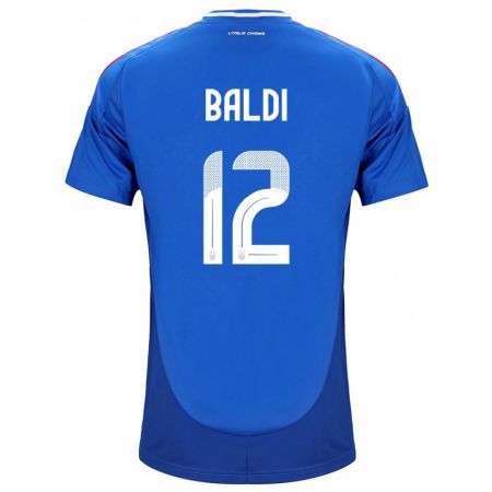 Kandiny Uomo Maglia Italia Rachele Baldi #12 Blu Kit Gara Home 24-26 Maglietta