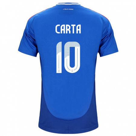 Kandiny Herren Italien Antonella Carta #10 Blau Heimtrikot Trikot 24-26 T-Shirt Österreich