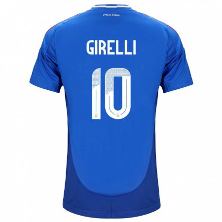 Kandiny Uomo Maglia Italia Cristiana Girelli #10 Blu Kit Gara Home 24-26 Maglietta