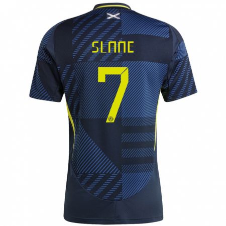 Kandiny Uomo Maglia Scotland Paul Slane #7 Blu Scuro Kit Gara Home 24-26 Maglietta