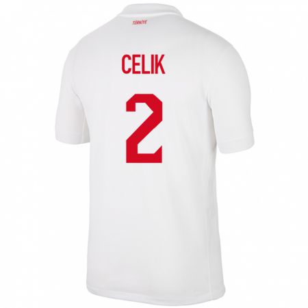 Kandiny Heren Turkije Zeki Çelik #2 Wit Thuisshirt Thuistenue 24-26 T-Shirt België