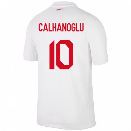 Kandiny Hombre Camiseta Turquía Hakan Çalhanoğlu #10 Blanco 1ª Equipación 24-26 La Camisa México