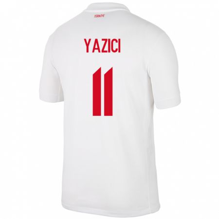 Kandiny Hombre Camiseta Turquía Yusuf Yazıcı #11 Blanco 1ª Equipación 24-26 La Camisa México