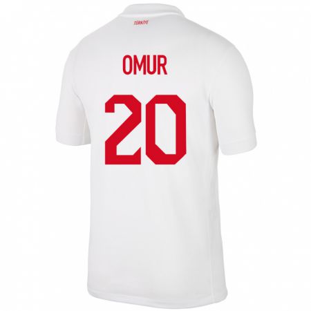 Kandiny Hombre Camiseta Turquía Abdülkadir Ömür #20 Blanco 1ª Equipación 24-26 La Camisa México