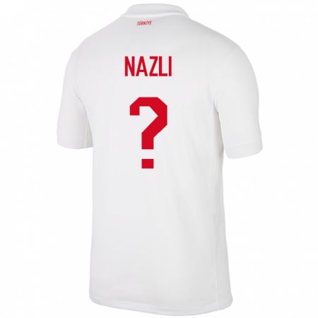 Kandiny Hombre Camiseta Turquía Barış Nazlı #0 Blanco 1ª Equipación 24-26 La Camisa México