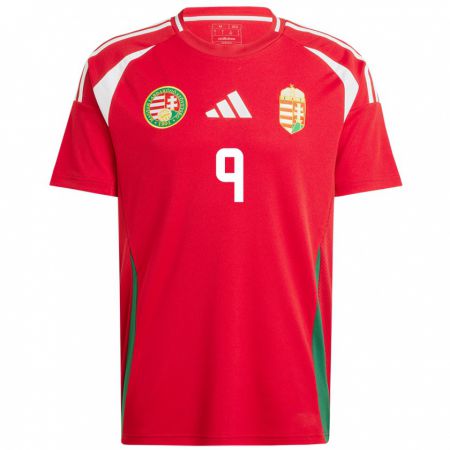 Kandiny Heren Hongarije Martin Ádám #9 Rood Thuisshirt Thuistenue 24-26 T-Shirt België