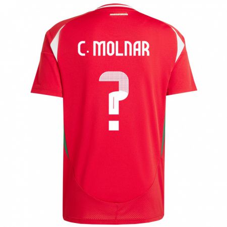 Kandinyメンズハンガリーcsaba Molnár#0赤ホームシャツ24-26ジャージーユニフォーム