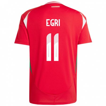 Kandiny Heren Hongarije Imre Egri #11 Rood Thuisshirt Thuistenue 24-26 T-Shirt