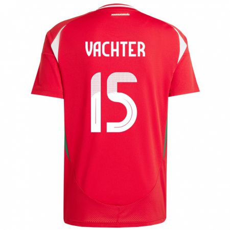 Kandiny Heren Hongarije Fanni Vachter #15 Rood Thuisshirt Thuistenue 24-26 T-Shirt