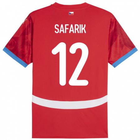 Kandiny Uomo Maglia Cechia Daniel Safarik #12 Rosso Kit Gara Home 24-26 Maglietta