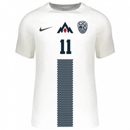 Kandiny Hombre Camiseta Eslovenia Benjamin Sesko #11 Blanco 1ª Equipación 24-26 La Camisa México