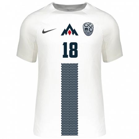 Kandiny Hombre Camiseta Eslovenia Noah Weißbach #18 Blanco 1ª Equipación 24-26 La Camisa México