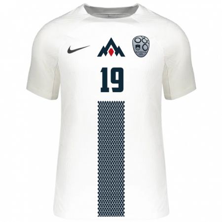 Kandiny Hombre Camiseta Eslovenia David Jereb #19 Blanco 1ª Equipación 24-26 La Camisa México