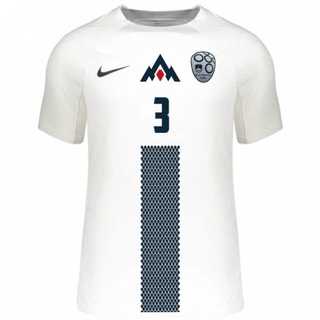 Kandiny Hombre Camiseta Eslovenia Minel Kujrakovic #3 Blanco 1ª Equipación 24-26 La Camisa México