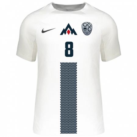 Kandiny Hombre Camiseta Eslovenia Mateja Zver #8 Blanco 1ª Equipación 24-26 La Camisa México