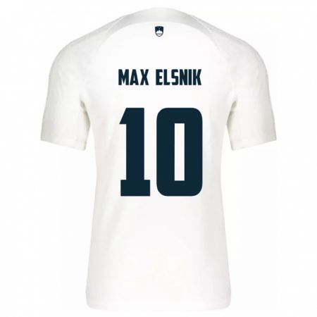 Kandiny Hombre Camiseta Eslovenia Timi Max Elsnik #10 Blanco 1ª Equipación 24-26 La Camisa México