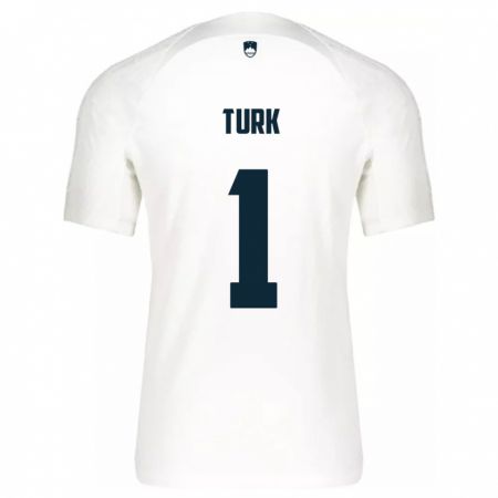 Kandiny Hombre Camiseta Eslovenia Martin Turk #1 Blanco 1ª Equipación 24-26 La Camisa México