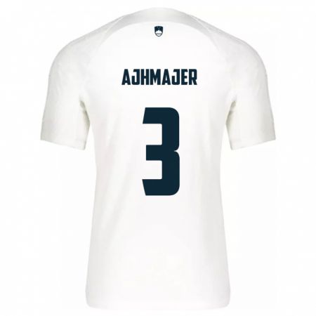 Kandiny Hombre Camiseta Eslovenia Nejc Ajhmajer #3 Blanco 1ª Equipación 24-26 La Camisa México