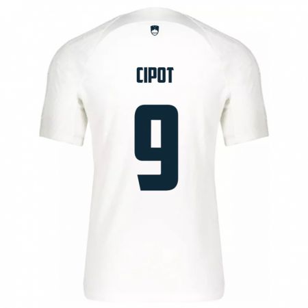 Kandiny Hombre Camiseta Eslovenia Tio Cipot #9 Blanco 1ª Equipación 24-26 La Camisa México