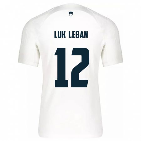 Kandiny Heren Slovenië Zan Luk Leban #12 Wit Thuisshirt Thuistenue 24-26 T-Shirt België