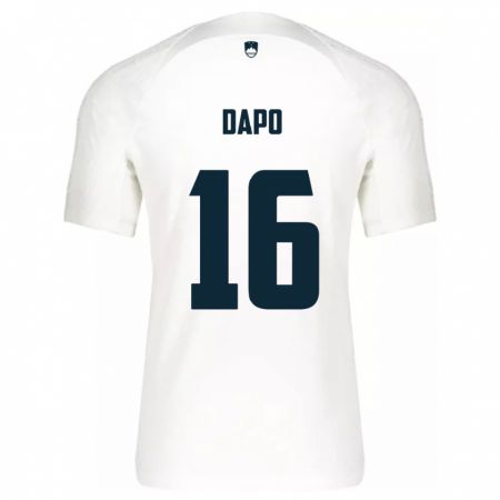 Kandiny Hombre Camiseta Eslovenia Jan Dapo #16 Blanco 1ª Equipación 24-26 La Camisa México