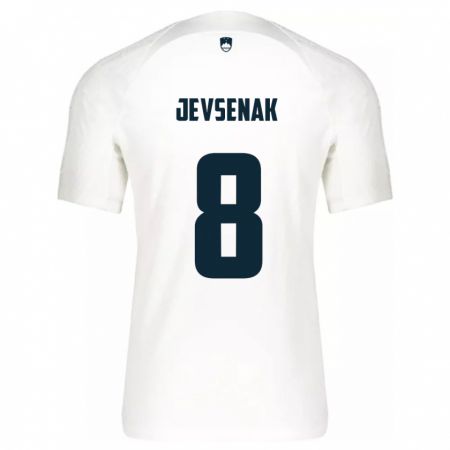 Kandiny Hombre Camiseta Eslovenia Florjan Jevsenak #8 Blanco 1ª Equipación 24-26 La Camisa México