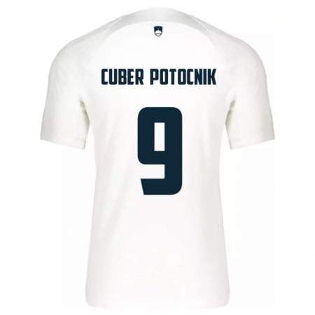 Kandiny Herren Slowenien Jaka Cuber Potocnik #9 Weiß Heimtrikot Trikot 24-26 T-Shirt Österreich