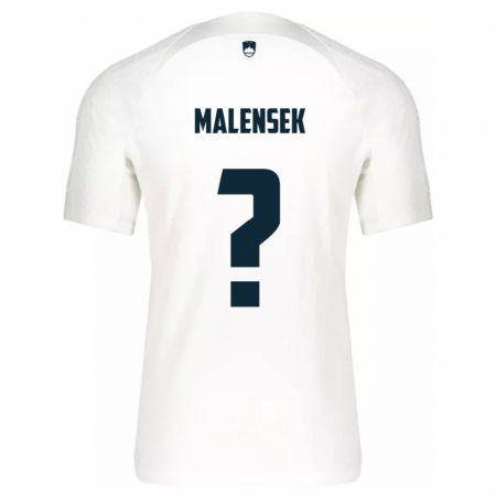 Kandiny Hombre Camiseta Eslovenia Matej Malensek #0 Blanco 1ª Equipación 24-26 La Camisa México