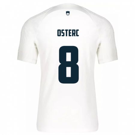 Kandiny Herren Slowenien Niko Osterc #8 Weiß Heimtrikot Trikot 24-26 T-Shirt Österreich