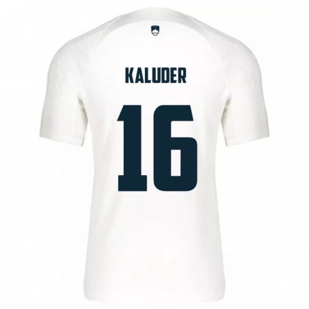 Kandiny Hombre Camiseta Eslovenia Grega Kaluder #16 Blanco 1ª Equipación 24-26 La Camisa México