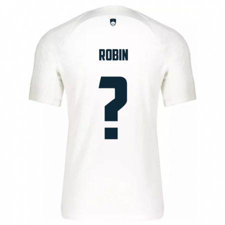 Kandiny Hombre Camiseta Eslovenia Jaka Robin #0 Blanco 1ª Equipación 24-26 La Camisa México