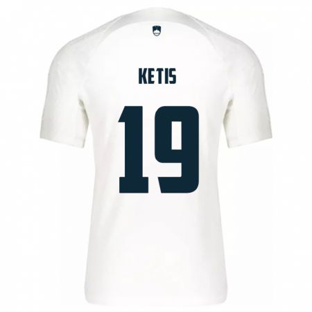 Kandiny Hombre Camiseta Eslovenia Sara Ketiš #19 Blanco 1ª Equipación 24-26 La Camisa México