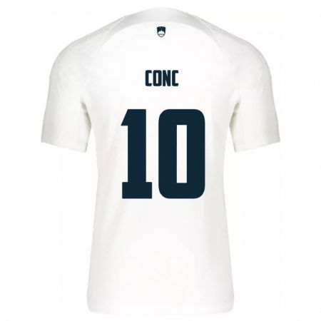 Kandiny Hombre Camiseta Eslovenia Dominika Čonč #10 Blanco 1ª Equipación 24-26 La Camisa México