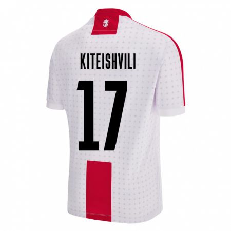 Kandiny Hombre Camiseta Georgia Otar Kiteishvili #17 Blanco 1ª Equipación 24-26 La Camisa