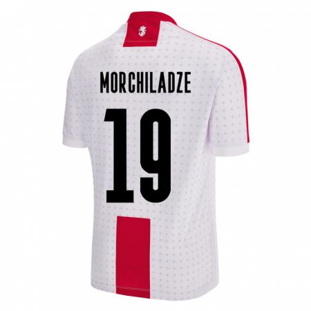 Kandiny Uomo Maglia Georgia Tornike Morchiladze #19 Bianco Kit Gara Home 24-26 Maglietta