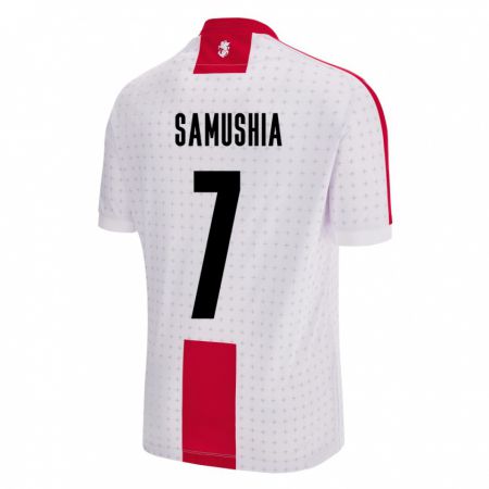 Kandiny Hombre Camiseta Georgia Saba Samushia #7 Blanco 1ª Equipación 24-26 La Camisa