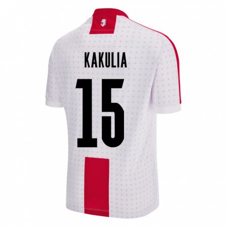 Kandiny Hombre Camiseta Georgia Giorgi Kakulia #15 Blanco 1ª Equipación 24-26 La Camisa