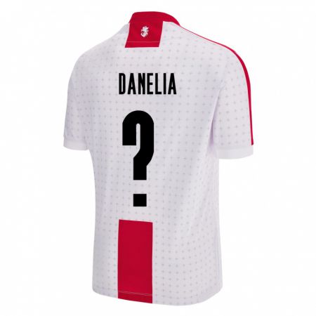 Kandiny Uomo Maglia Georgia Reziko Danelia #0 Bianco Kit Gara Home 24-26 Maglietta