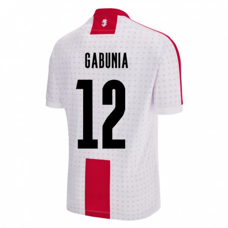 Kandiny Hombre Camiseta Georgia Tatia Gabunia #12 Blanco 1ª Equipación 24-26 La Camisa