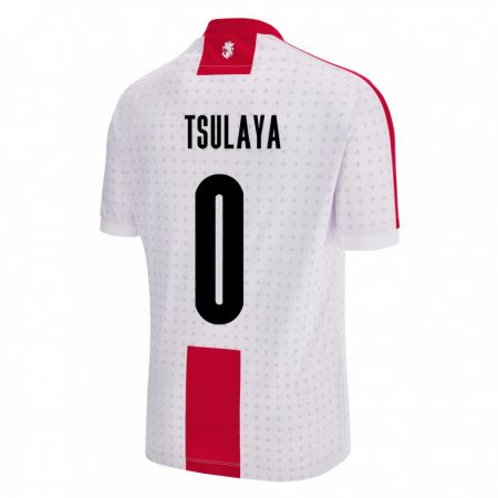 Kandiny Hombre Camiseta Georgia Ana Tsulaya #0 Blanco 1ª Equipación 24-26 La Camisa