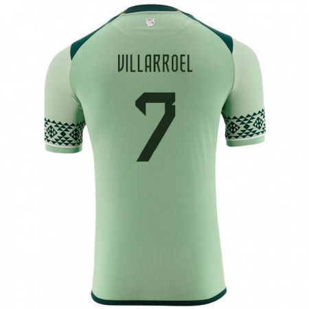 Kandiny Hombre Camiseta Bolivia Miguel Villarroel #7 Verde Claro 1ª Equipación 24-26 La Camisa México