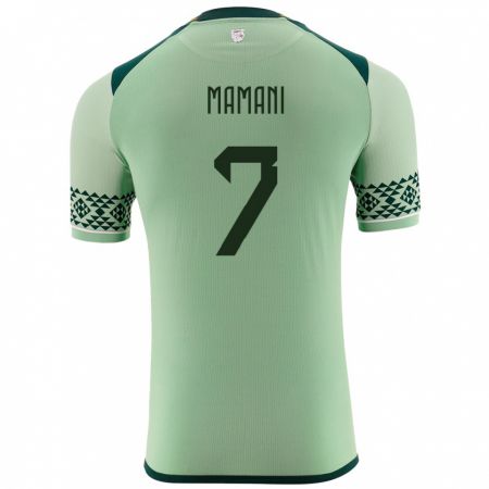 Kandiny Uomo Maglia Bolivia Braian Mamani #7 Verde Chiaro Kit Gara Home 24-26 Maglietta