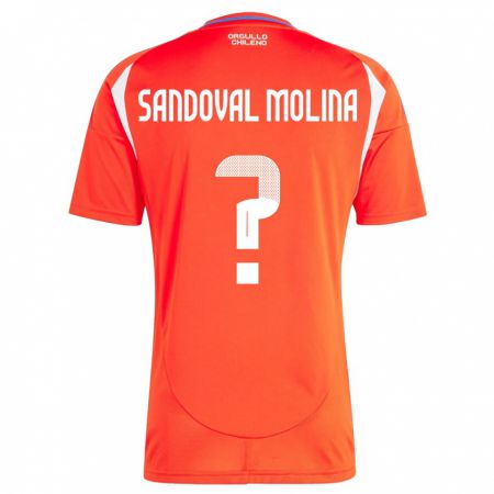 Kandiny Hombre Camiseta Chile Mario Sandoval Molina #0 Rojo 1ª Equipación 24-26 La Camisa