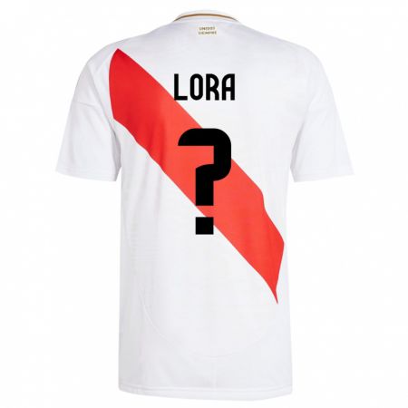 Kandiny Herren Peru Fabrizio Lora #0 Weiß Heimtrikot Trikot 24-26 T-Shirt Österreich