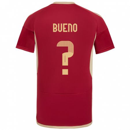 Kandiny Hombre Camiseta Venezuela Jesús Bueno #0 Borgoña 1ª Equipación 24-26 La Camisa México