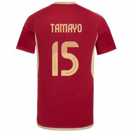 Kandiny Hombre Camiseta Venezuela Bianneider Tamayo #15 Borgoña 1ª Equipación 24-26 La Camisa México