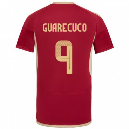 Kandiny Heren Venezuela Joemar Guarecuco #9 Bourgondië Thuisshirt Thuistenue 24-26 T-Shirt België